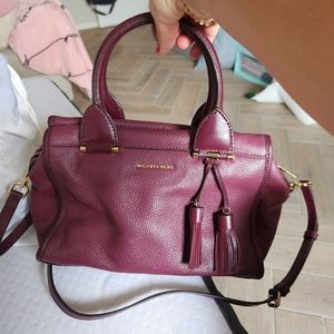 Plum Micheal Kors leather bag